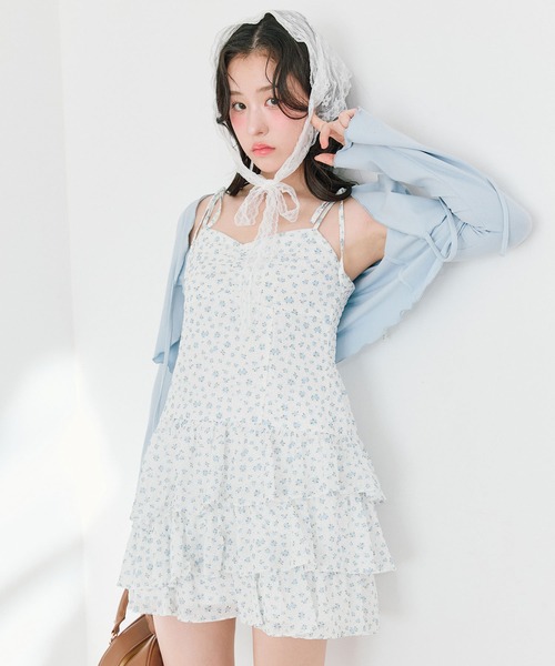 OLIVE des OLIVE（オリーブデオリーブ）の「【WEB限定】フリルキャミボレロセット（ワンピース・レディース・ブラック/サックスブルー/アイボリー・FREE）」の18枚目の写真