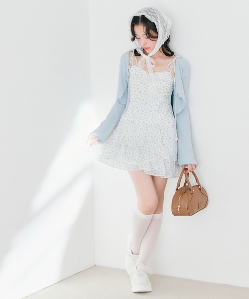 OLIVE des OLIVE（オリーブデオリーブ）の「【WEB限定】フリルキャミボレロセット（ワンピース・レディース・ブラック/サックスブルー/アイボリー・FREE）」の19枚目の写真