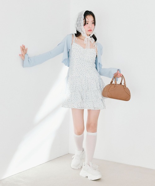 OLIVE des OLIVE（オリーブデオリーブ）の「【WEB限定】フリルキャミボレロセット（ワンピース・レディース・ブラック/サックスブルー/アイボリー・FREE）」の20枚目の写真