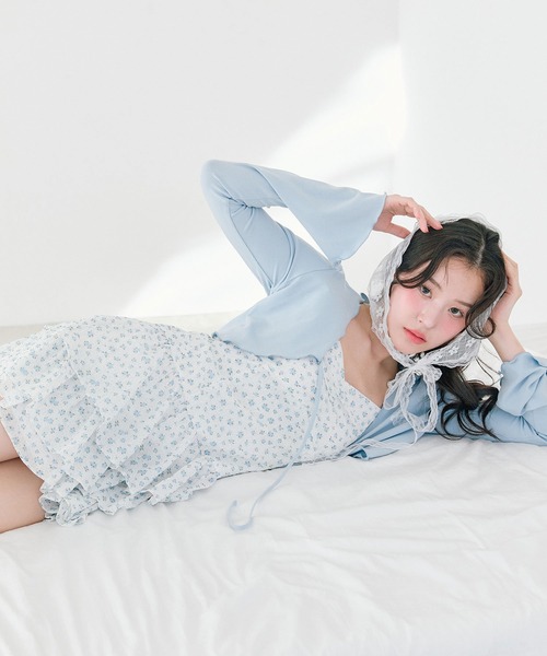 OLIVE des OLIVE（オリーブデオリーブ）の「【WEB限定】フリルキャミボレロセット（ワンピース・レディース・ブラック/サックスブルー/アイボリー・FREE）」の15枚目の写真