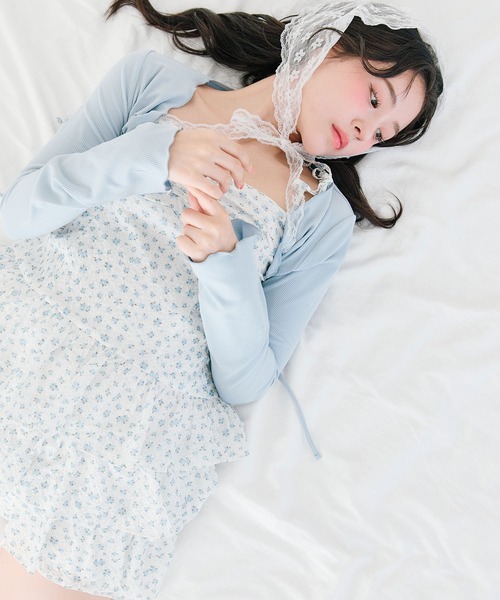 OLIVE des OLIVE（オリーブデオリーブ）の「【WEB限定】フリルキャミボレロセット（ワンピース・レディース・ブラック/サックスブルー/アイボリー・FREE）」の14枚目の写真