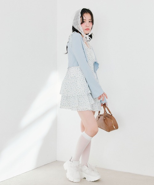 OLIVE des OLIVE（オリーブデオリーブ）の「【WEB限定】フリルキャミボレロセット（ワンピース・レディース・ブラック/サックスブルー/アイボリー・FREE）」の21枚目の写真