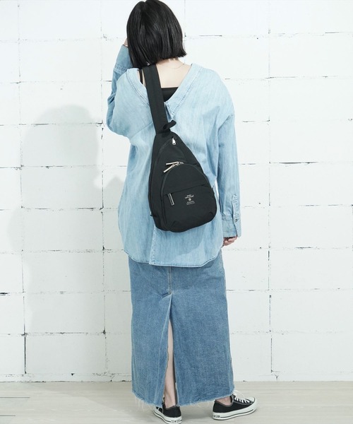 anello GRANDE（アネログランデ）の「"02"≪anello GRANDE≫MOIST/モイスト 6ポケット クロス ボディバッグ（ボディバッグ/ウエストポーチ・レディース・ネイビー/ブラック/グレイッシュベージュ/オリーブ/グレー/アイボリー・ONE SIZE）」の7枚目の写真