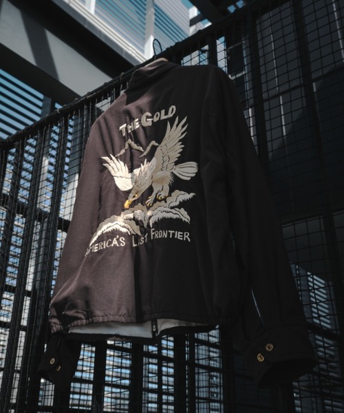 GOLD(ゴールド)の「【gold/ゴールド】別注 WHITE EAGLE VIETNAM JACKET AGED MODEL(ブルゾン・メンズ・ブラック・M/S/XL/L)」の4枚目の写真