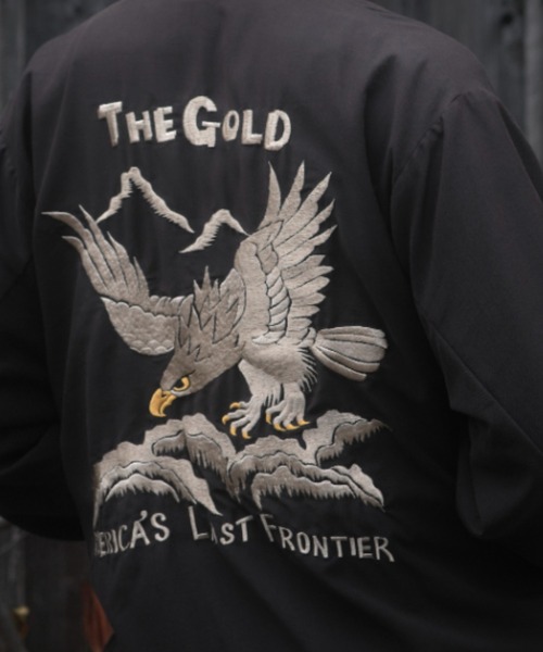 GOLD(ゴールド)の「【gold/ゴールド】別注 WHITE EAGLE VIETNAM JACKET AGED MODEL(ブルゾン・メンズ・ブラック・M/S/XL/L)」の5枚目の写真