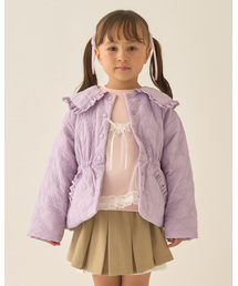 Lycee mine（リセマイン）の「【Lycee mine バレエシリーズ】ミドル丈リボンキルティングジャケット（ブルゾン）」