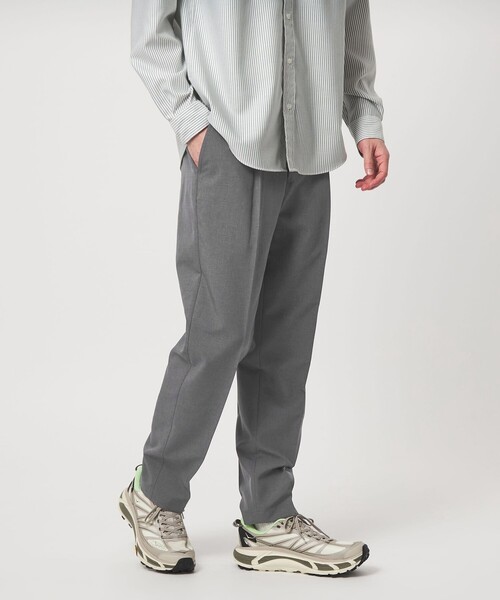 【セージグリーン】【TRABEST】1タック イージースラックス / サマーパンツ/ 防シワ性 ス AZUL BY MOUSSY | 楊柳イージースラックス (パンツ ) |SHEL'TTER WEBSTORE