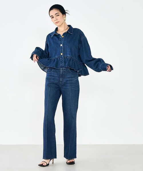 Rie Miller（リエミラー）の「【RM denim】センタープレスデニム（デニムパンツ・レディース・インディゴブルー/ブルー系その他7・M/S/XS/XXS/L）」の16枚目の写真