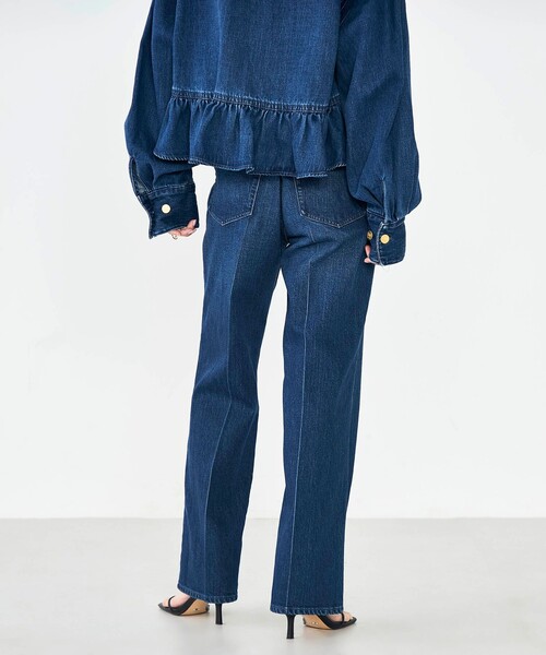 Rie Miller（リエミラー）の「【RM denim】センタープレスデニム（デニムパンツ・レディース・インディゴブルー/ブルー系その他7・M/S/XS/XXS/L）」の6枚目の写真