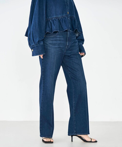 Rie Miller（リエミラー）の「【RM denim】センタープレスデニム（デニムパンツ・レディース・インディゴブルー/ブルー系その他7・M/S/XS/XXS/L）」の9枚目の写真