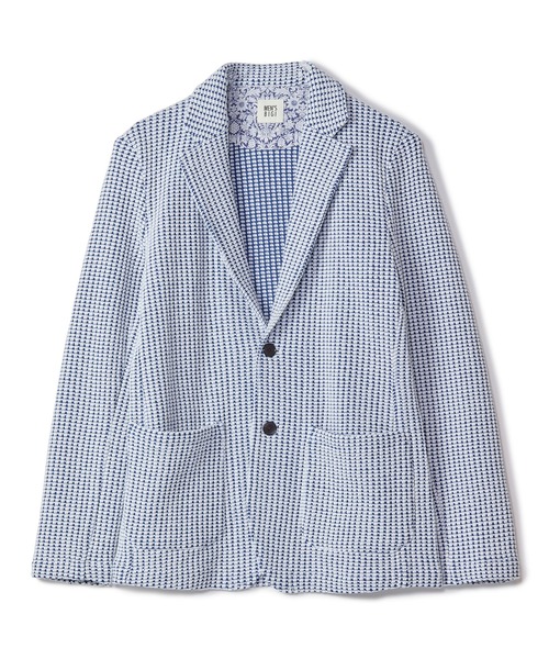 MEN'S BIGI(メンズビギ)の「オニワッフル 2Bライトジャケット(テーラードジャケット・メンズ・ブルー/ベージュ・01/02/03/04)」の1枚目の写真
