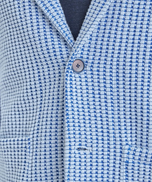 MEN'S BIGI(メンズビギ)の「オニワッフル 2Bライトジャケット(テーラードジャケット・メンズ・ブルー/ベージュ・01/02/03/04)」の7枚目の写真