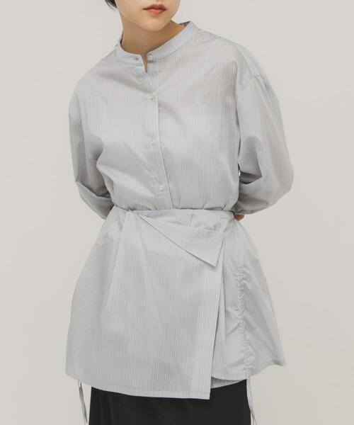 KBF(ケイビーエフ)の「スカートビスチェSETシャツ(シャツ/ブラウス・レディース・グレー系その他/ブルー系その他/ホワイト系その他・ONE)」の4枚目の写真