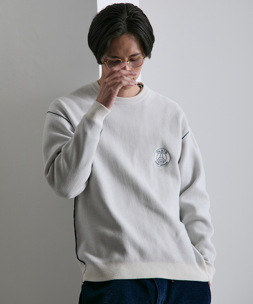 PARIS SAINT-GERMAIN（パリサンジェルマン）の「《再入荷》【Paris Saint-Germain / パリ・サン＝ジェルマン】JP Mall knit pullover（ニット/セーター・メンズ・ホワイト/ブラック/ネイビー・X-LARGE/LARGE/MEDIUM/SMALL）」の2枚目の写真