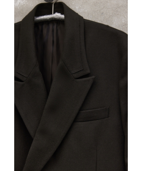 YOUTH(ユース)の「Oversized Double Breasted Jacket - Dark Brown(テーラードジャケット・レディース・その他・MEDIUM/LARGE/SMALL)」の6枚目の写真