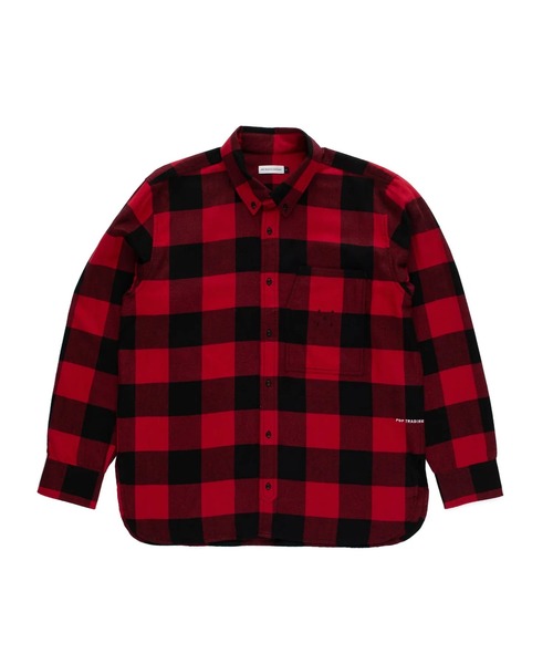 POP TRADING COMPANY(ポップトレーディングカンパニー)の「Pop Trading Company/ポップトレーディングカンパニー シャツ CHECKED BD SHIRT(シャツ/ブラウス・メンズ・レッド・L/M/S)」の3枚目の写真