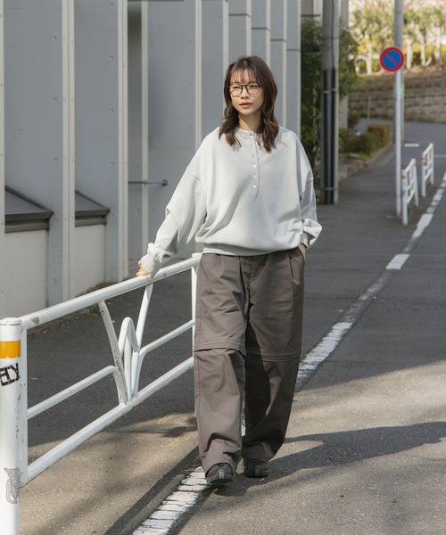 flaner（フラネ）の「Detachable 2way pants / デタッチャブル2wayパンツ（その他パンツ・レディース・グレー/ホワイト・MEDIUM/LARGE）」の7枚目の写真