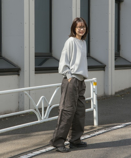 flaner（フラネ）の「Detachable 2way pants / デタッチャブル2wayパンツ（その他パンツ・レディース・グレー/ホワイト・MEDIUM/LARGE）」の12枚目の写真