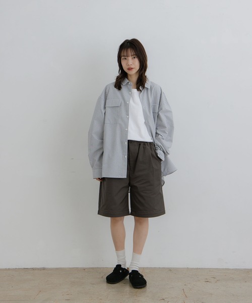 flaner（フラネ）の「Detachable 2way pants / デタッチャブル2wayパンツ（その他パンツ・レディース・グレー/ホワイト・MEDIUM/LARGE）」の14枚目の写真