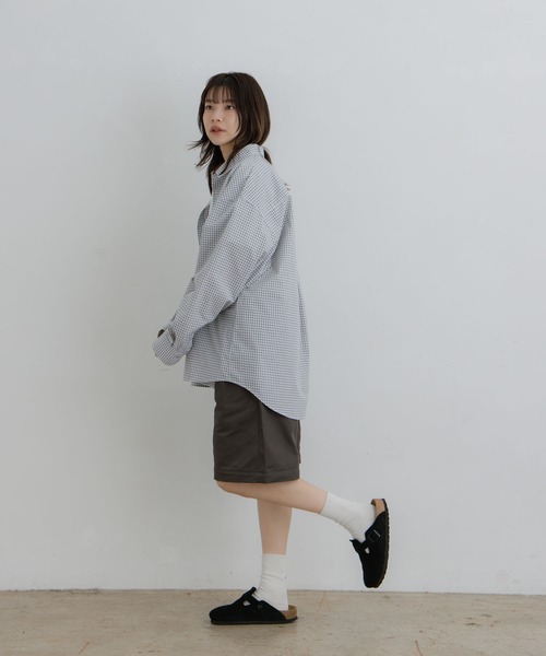 flaner（フラネ）の「Detachable 2way pants / デタッチャブル2wayパンツ（その他パンツ・レディース・グレー/ホワイト・MEDIUM/LARGE）」の19枚目の写真