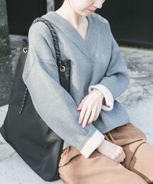 ITEMS URBANRESEARCH | ダブルフェイスVネックニット(ニット/セーター)