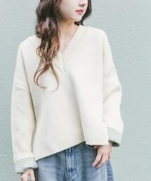 ITEMS URBANRESEARCH | ダブルフェイスVネックニット(ニット/セーター)