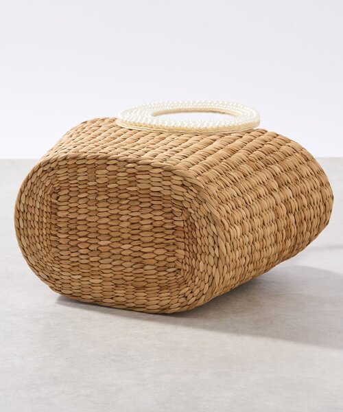 La boutique BonBon（ラブティックボンボン）の「パールハンドルバスケットL（かごバッグ・レディース・ベージュ・FREE）」の12枚目の写真