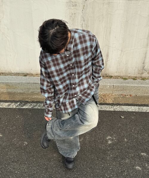 ACSHI(アクシ)の「ヴィンテージウォッシングカーペンターバルーンフィットデニムパンツユニセックス(ブラック)(デニムパンツ・メンズ・その他・S/M/L/XL/XS/XXL)」の9枚目の写真