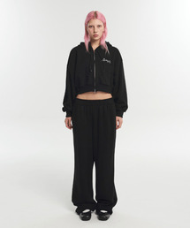 BANDING LONG JOGGER PANTS - BLACK