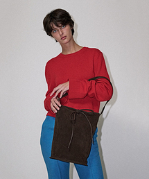 NONMUTE（ノーエンミュート）の「Bucket bag Suede Brown（ショルダーバッグ）」