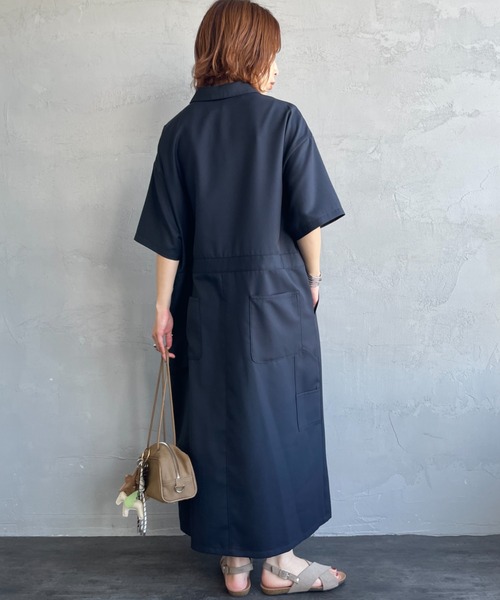 mizuiroind（ミズイロインド）の「[mizuiro ind/ミズイロインド] ペインターライクワンピース（ワンピース・レディース・ネイビー/ブラック・F）」の15枚目の写真