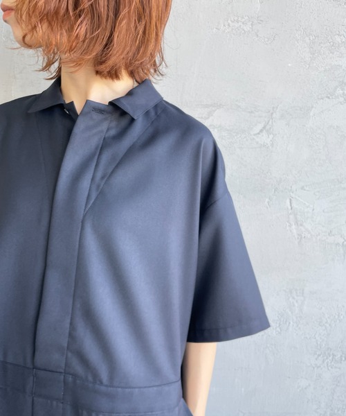 mizuiroind（ミズイロインド）の「[mizuiro ind/ミズイロインド] ペインターライクワンピース（ワンピース・レディース・ネイビー/ブラック・F）」の19枚目の写真