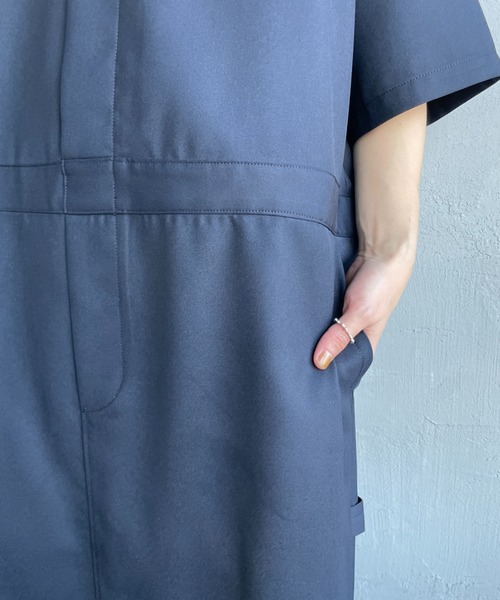 mizuiroind（ミズイロインド）の「[mizuiro ind/ミズイロインド] ペインターライクワンピース（ワンピース・レディース・ネイビー/ブラック・F）」の21枚目の写真