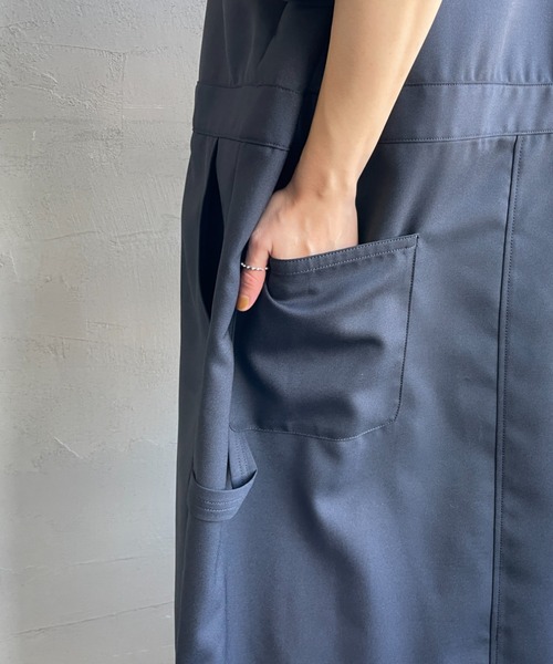 mizuiroind（ミズイロインド）の「[mizuiro ind/ミズイロインド] ペインターライクワンピース（ワンピース・レディース・ネイビー/ブラック・F）」の22枚目の写真