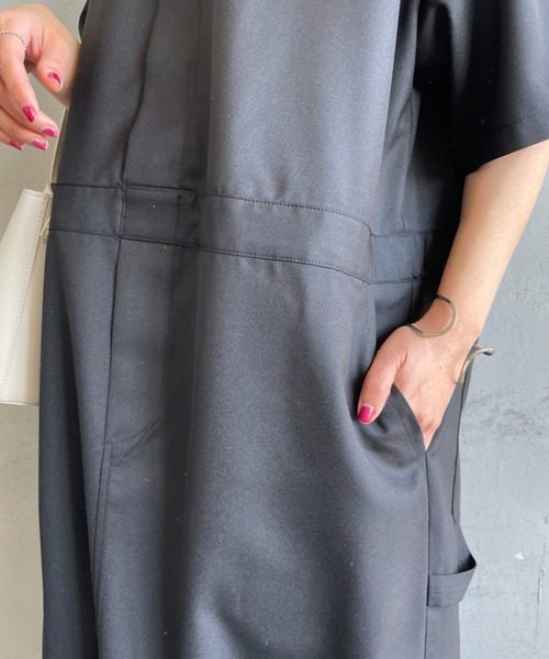 mizuiroind（ミズイロインド）の「[mizuiro ind/ミズイロインド] ペインターライクワンピース（ワンピース・レディース・ネイビー/ブラック・F）」の8枚目の写真