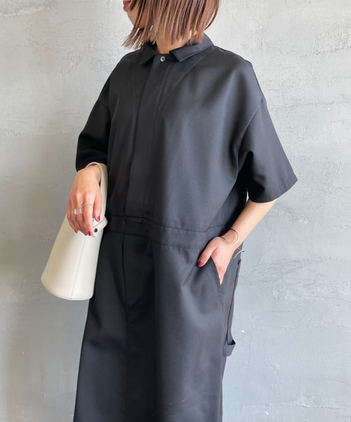 mizuiro ind/ミズイロインド] ペインターライクワンピース（ワンピース