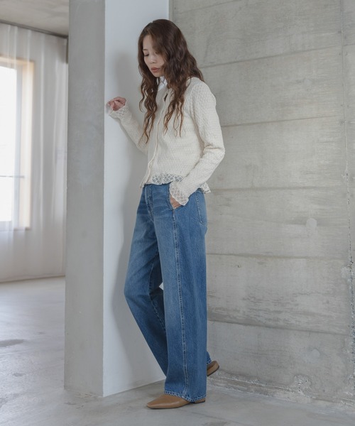 URBAN RESEARCH Sonny Label(アーバンリサーチサニーレーベル)の「レースシャーリングフリルカットソー(Tシャツ/カットソー・レディース・ブラック/ホワイト系その他・FREE)」の8枚目の写真