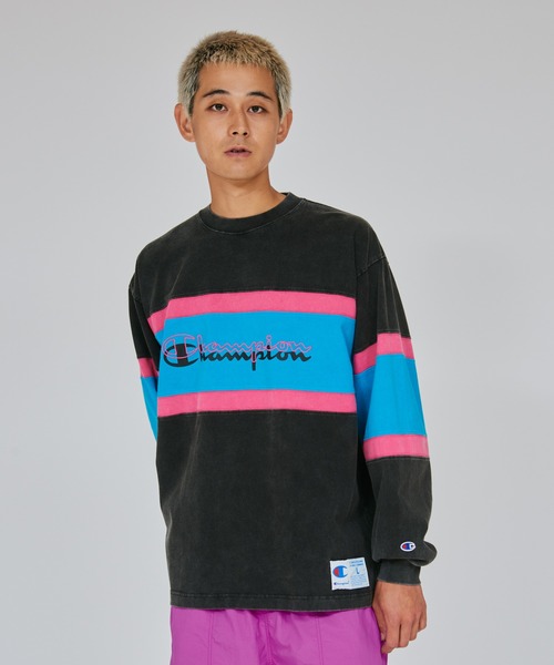 Champion(チャンピオン)の「【Champion/チャンピオン】メンズ アクションスタイル ロングスリーブTシャツ(Tシャツ/カットソー・メンズ・グレー/ブラック/ネイビー・X-LARGE/LARGE/MEDIUM)」の2枚目の写真