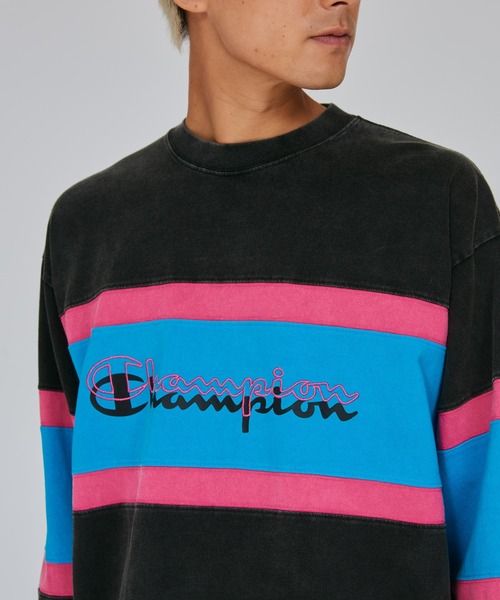 Champion(チャンピオン)の「【Champion/チャンピオン】メンズ アクションスタイル ロングスリーブTシャツ(Tシャツ/カットソー・メンズ・グレー/ブラック/ネイビー・X-LARGE/LARGE/MEDIUM)」の4枚目の写真