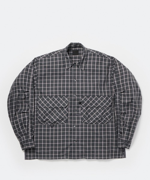 DAIWA PIER39(ダイワピア39)の「DAIWA PIER39 TECH SPORTS OPEN COLLAR SHIRT L/S GREN PLAID ダイワ ピア39(シャツ/ブラウス・メンズ・チャコール/ライトグレー/ブラウン・XL/L/M/S)」の1枚目の写真