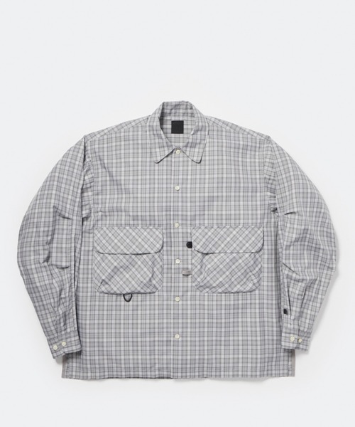 DAIWA PIER39(ダイワピア39)の「DAIWA PIER39 TECH SPORTS OPEN COLLAR SHIRT L/S GREN PLAID ダイワ ピア39(シャツ/ブラウス・メンズ・チャコール/ライトグレー/ブラウン・XL/L/M/S)」の2枚目の写真