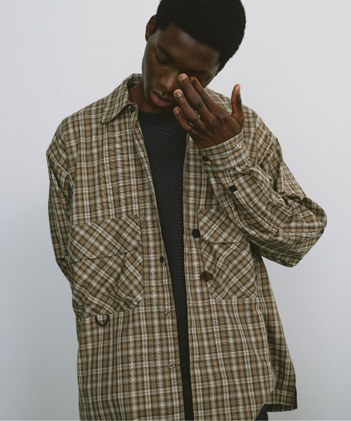 DAIWA PIER39(ダイワピア39)の「DAIWA PIER39 TECH SPORTS OPEN COLLAR SHIRT L/S GREN PLAID ダイワ ピア39(シャツ/ブラウス・メンズ・チャコール/ライトグレー/ブラウン・XL/L/M/S)」の7枚目の写真