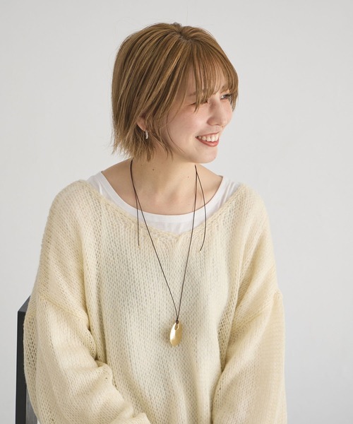 studio CLIP（スタディオクリップ）の「【CLIP BY STAFF/moezo企画】プレートコードネックレス（ネックレス・レディース・シルバー/ゴールド・FREE）」の2枚目の写真