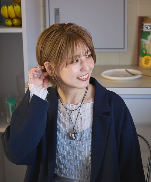 studio CLIP（スタディオクリップ）の「【CLIP BY STAFF/moezo企画】プレートコードネックレス（ネックレス・レディース・シルバー/ゴールド・FREE）」の7枚目の写真