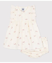 PETIT BATEAU（プチバトー）の「フラワープリントワンピース＆ブルマセット（ワンピース）」