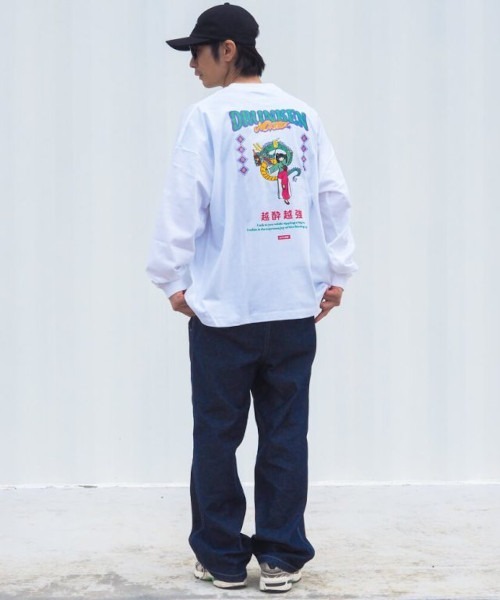 Leyline(レイライン)の「【Leyline】Drunken master l/s tee(DRAGON)(Tシャツ/カットソー・メンズ・ブラック/ホワイト・XL/L/M)」の5枚目の写真