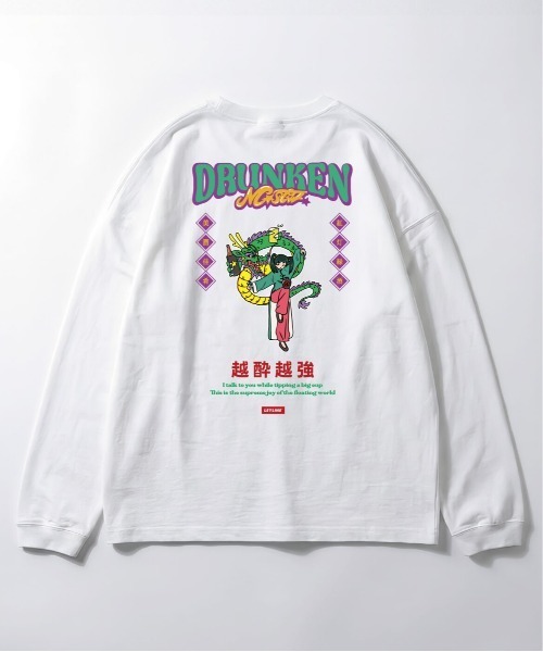 Leyline(レイライン)の「【Leyline】Drunken master l/s tee(DRAGON)(Tシャツ/カットソー・メンズ・ブラック/ホワイト・XL/L/M)」の10枚目の写真