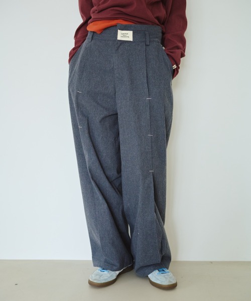 common gull products.(コモンガルプロダクツ)の「春の片耳にスラックス(スラックス・レディース・サックスブルー/グレー/ライトグレー・SMALL/MEDIUM/LARGE)」の1枚目の写真