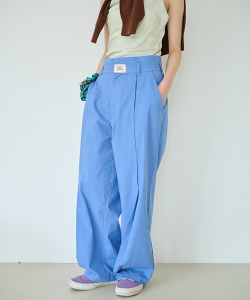 common gull products.(コモンガルプロダクツ)の「春の片耳にスラックス(スラックス・レディース・サックスブルー/グレー/ライトグレー・SMALL/MEDIUM/LARGE)」の6枚目の写真