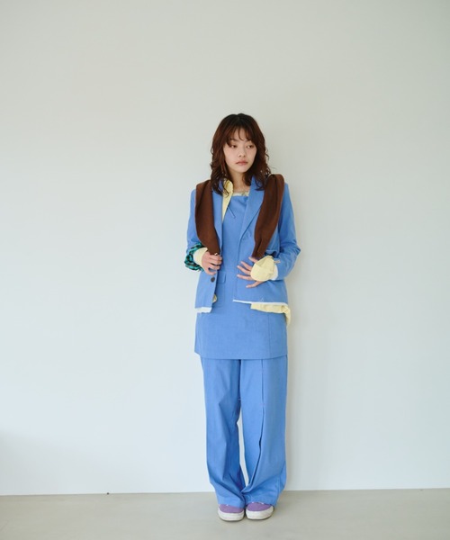 common gull products.(コモンガルプロダクツ)の「春の片耳にスラックス(スラックス・レディース・サックスブルー/グレー/ライトグレー・SMALL/MEDIUM/LARGE)」の15枚目の写真